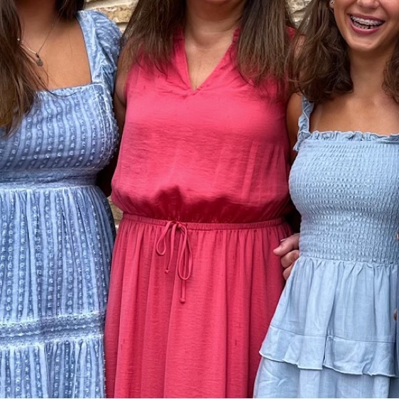 CYNTHIA ROWLEY Maxi Dress Sleeveless Ruffle V-Neck Collar Adjustable Waist - MED - Picture 2 of 13